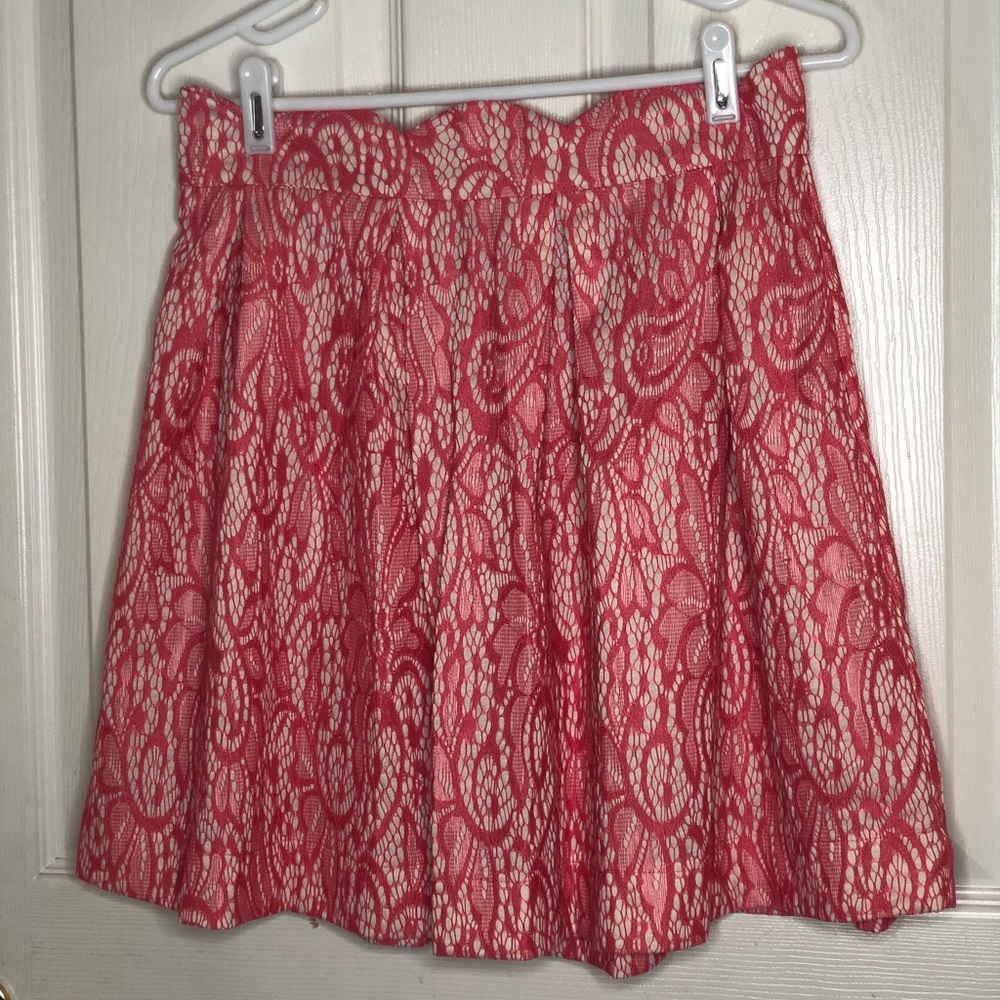 Blue rain Scalloped Lace Skirt